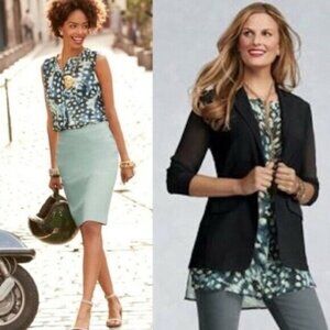 CAbi Style 416 Sheer Collared Top